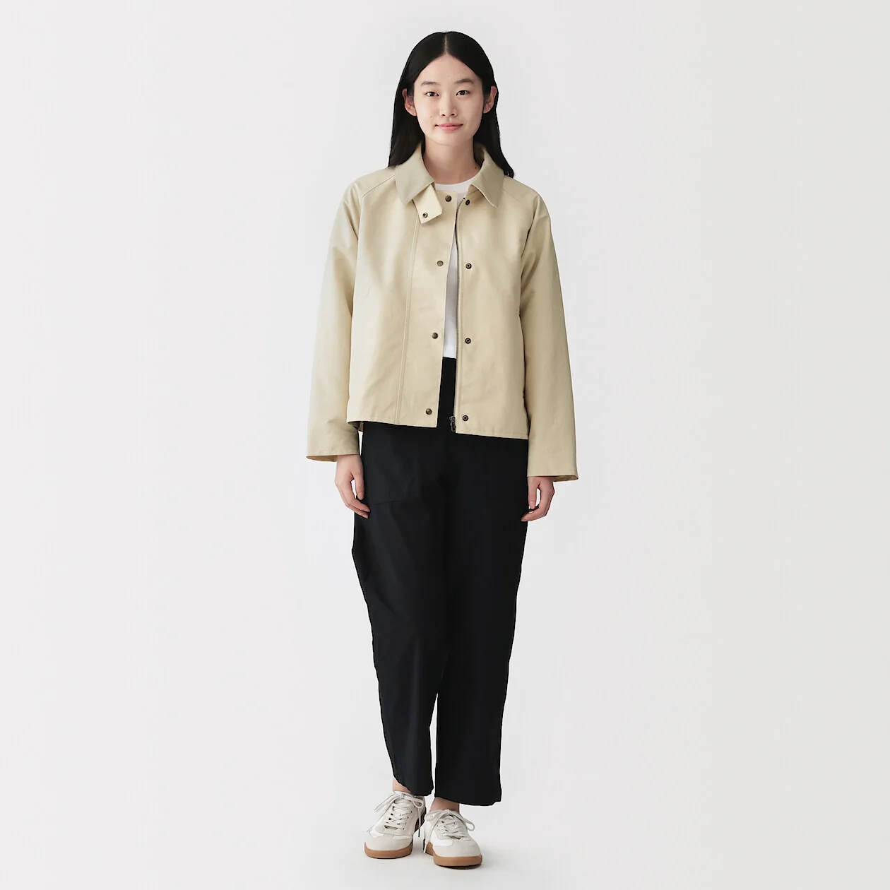 Water Repellent Corduroy Collar Short Blouson - Image 17
