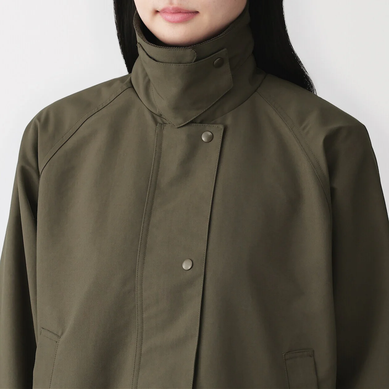 Water Repellent Corduroy Collar Short Blouson - Image 6