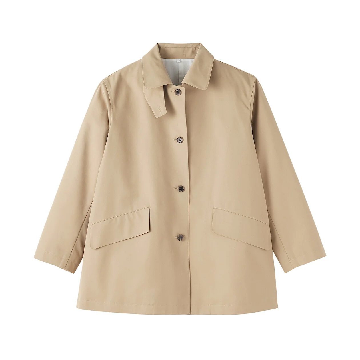 Water Repellent Cotton Twill Stand Fall Collar Half Coat - Image 9
