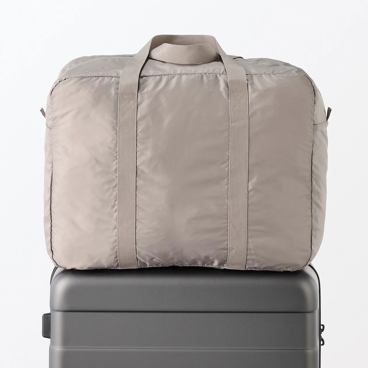 Pocketable Water Repellent Wide Boston Bag