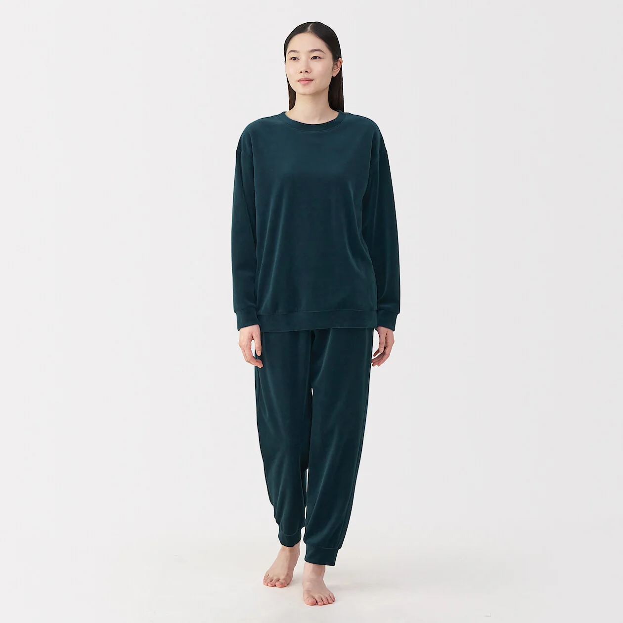 Cotton Velour Long Sleeve Loungewear Set