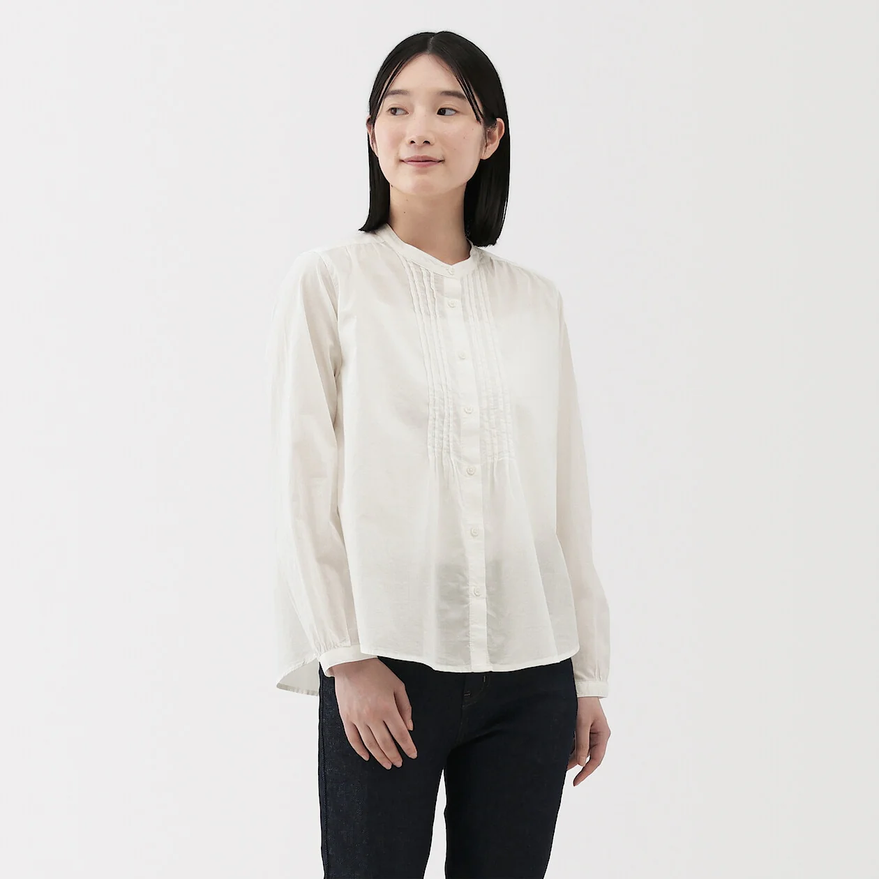 Cotton Voile Long Sleeve Blouse - Image 9
