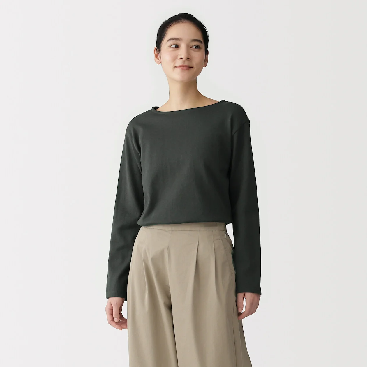 Heavyweight Boatneck Long Sleeve T-Shirt - Image 15
