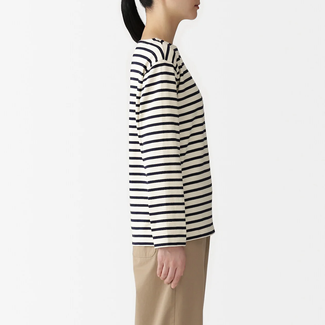 Heavyweight Boatneck Long Sleeve T-Shirt - Image 3