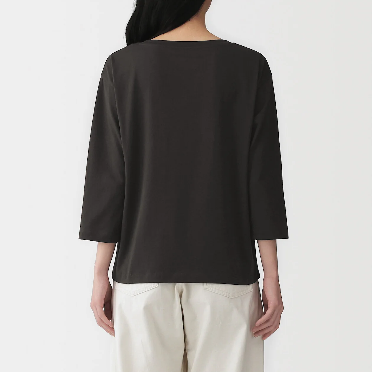 Jersey Boatneck 3/4 Sleeve T-Shirt - Image 9