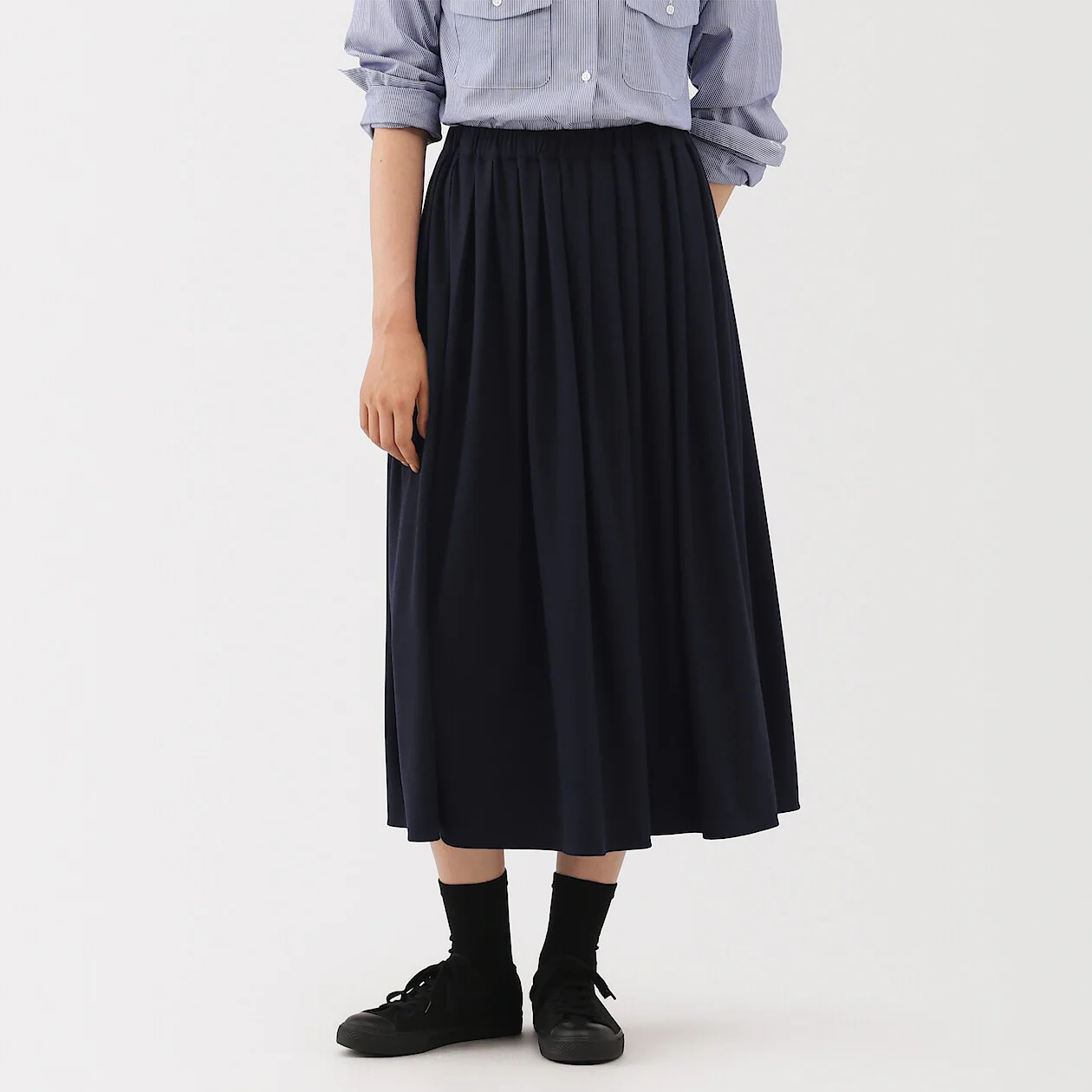 Jersey Pleated Skirt - Image 8