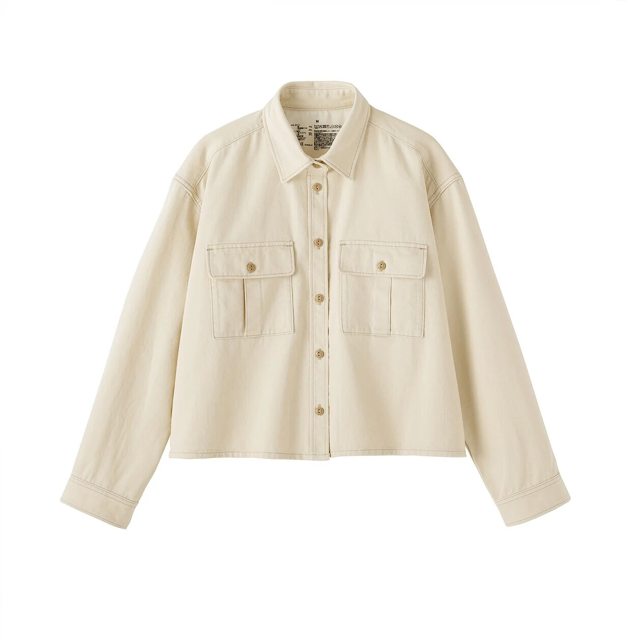 Kapok Blended Lightweight Twill Long Sleeve Shirt - Image 8