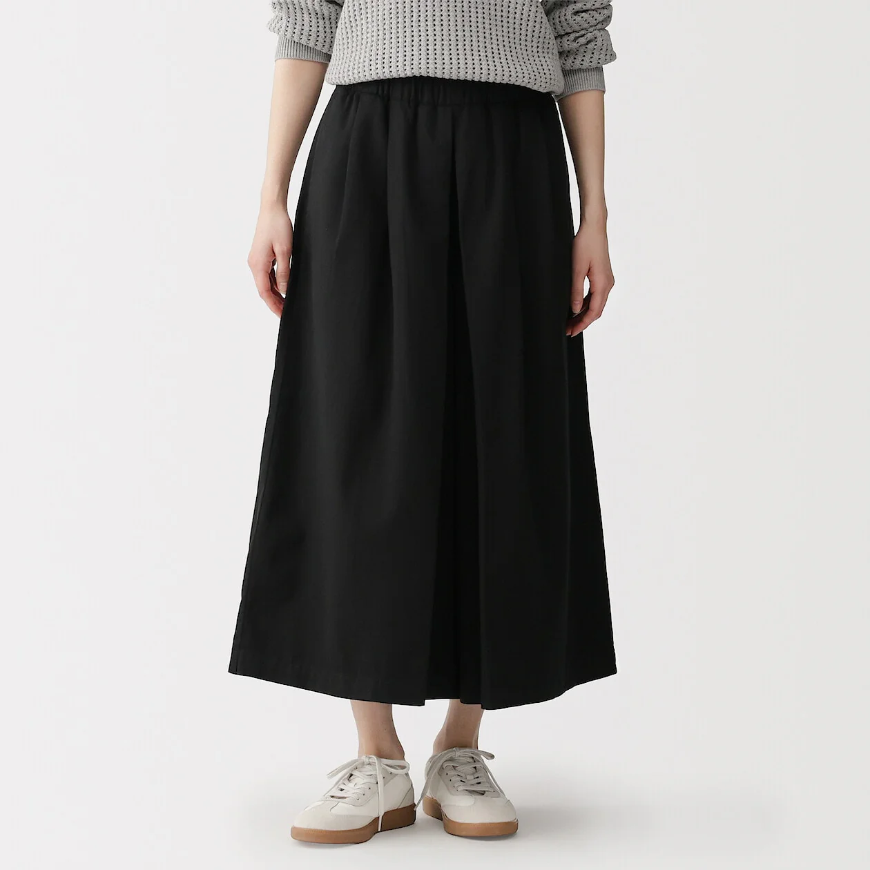 Kapok Blended Lightweight Twill Skirt Pants