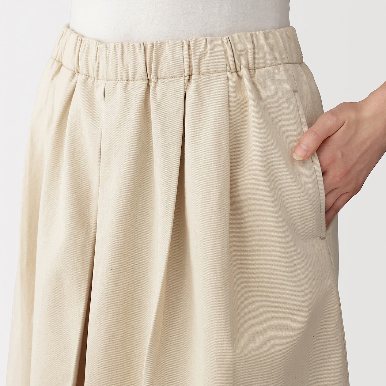 Kapok Blended Lightweight Twill Skirt Pants - Image 10