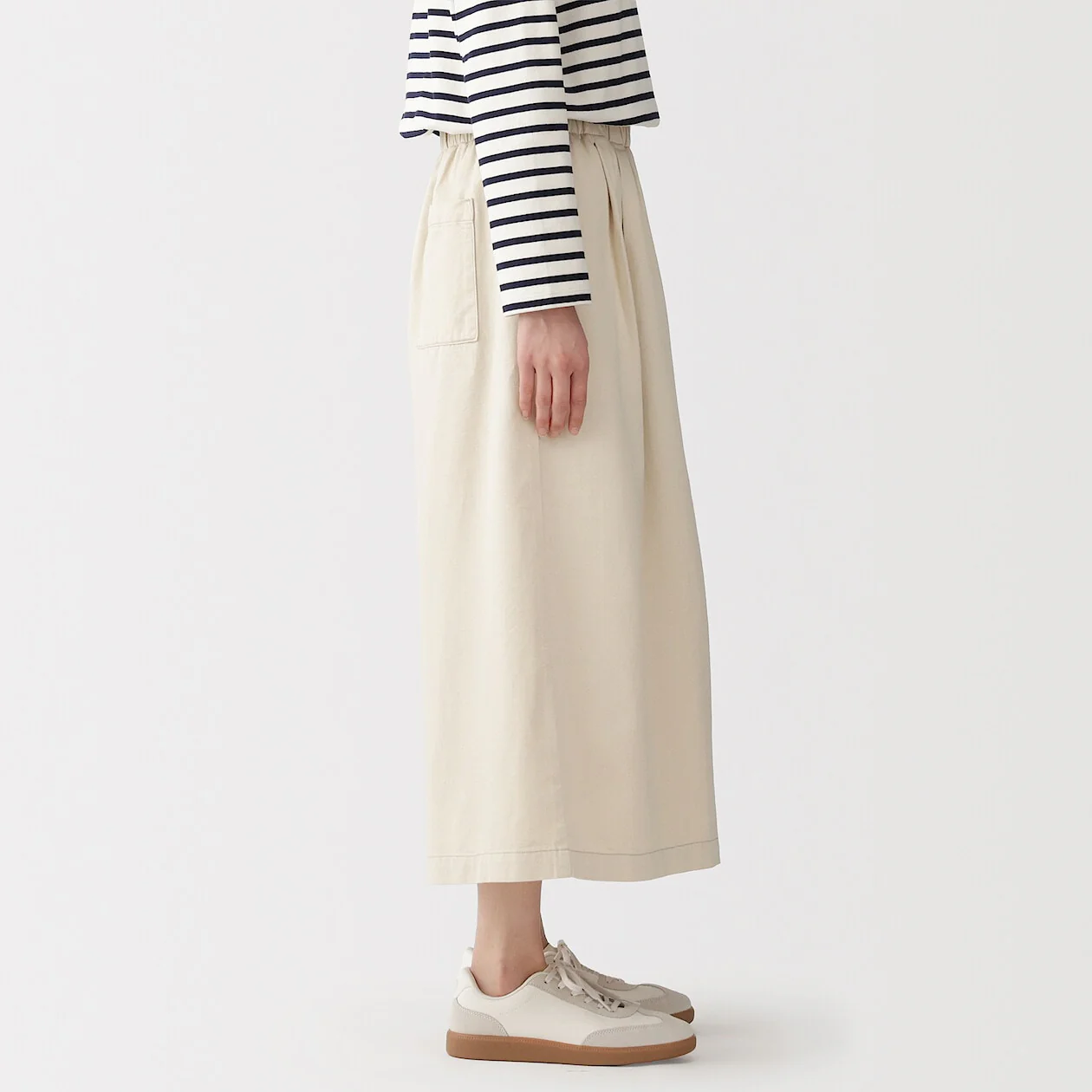 Kapok Blended Lightweight Twill Skirt Pants - Image 8