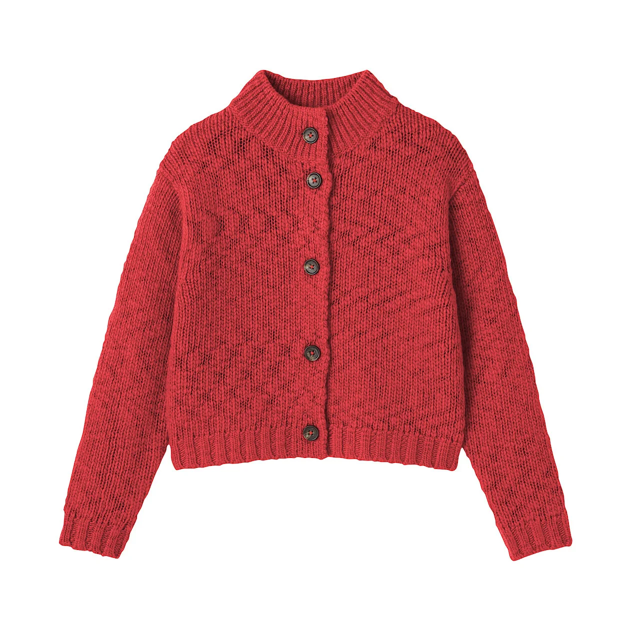 Merino Wool Low-Gauge Short Cardigan - Image 14