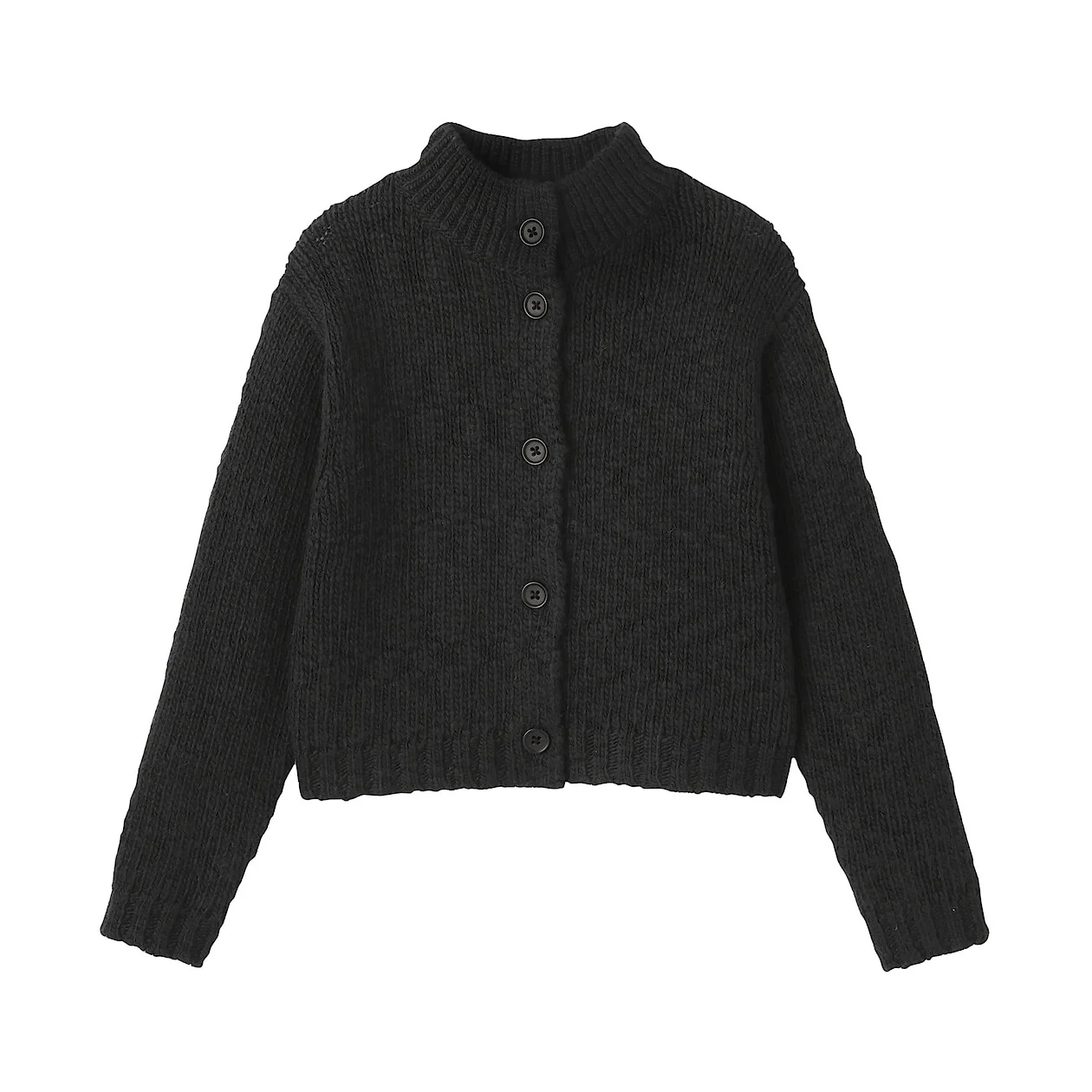 Merino Wool Low-Gauge Short Cardigan - Image 3