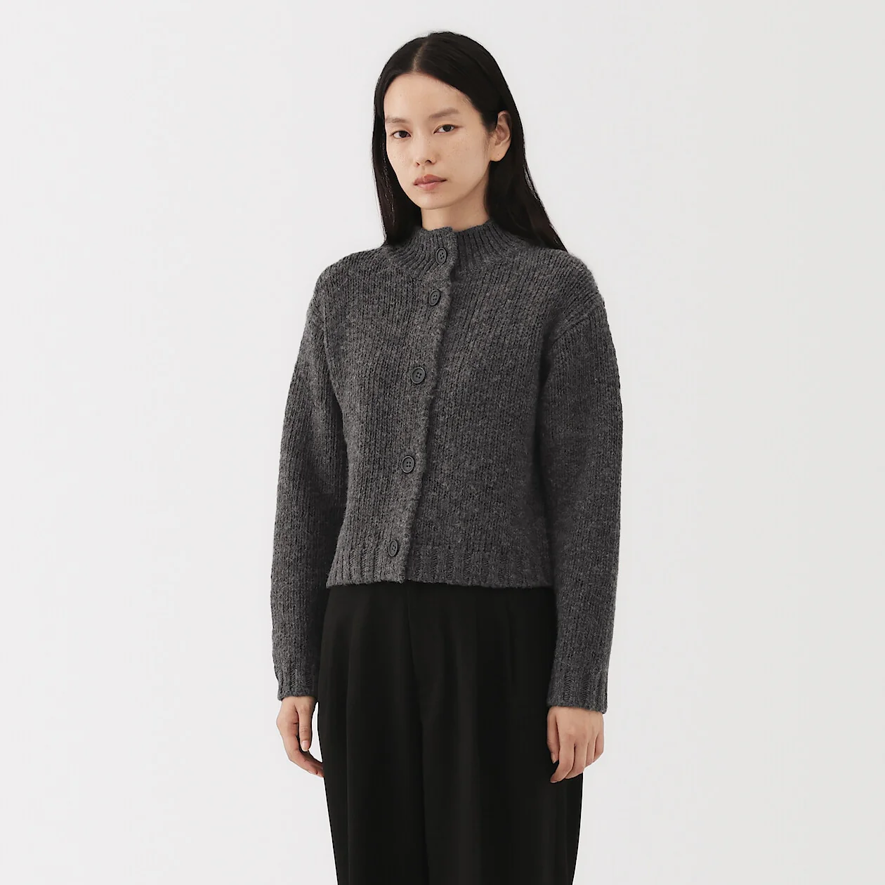 Merino Wool Low-Gauge Short Cardigan - Image 6