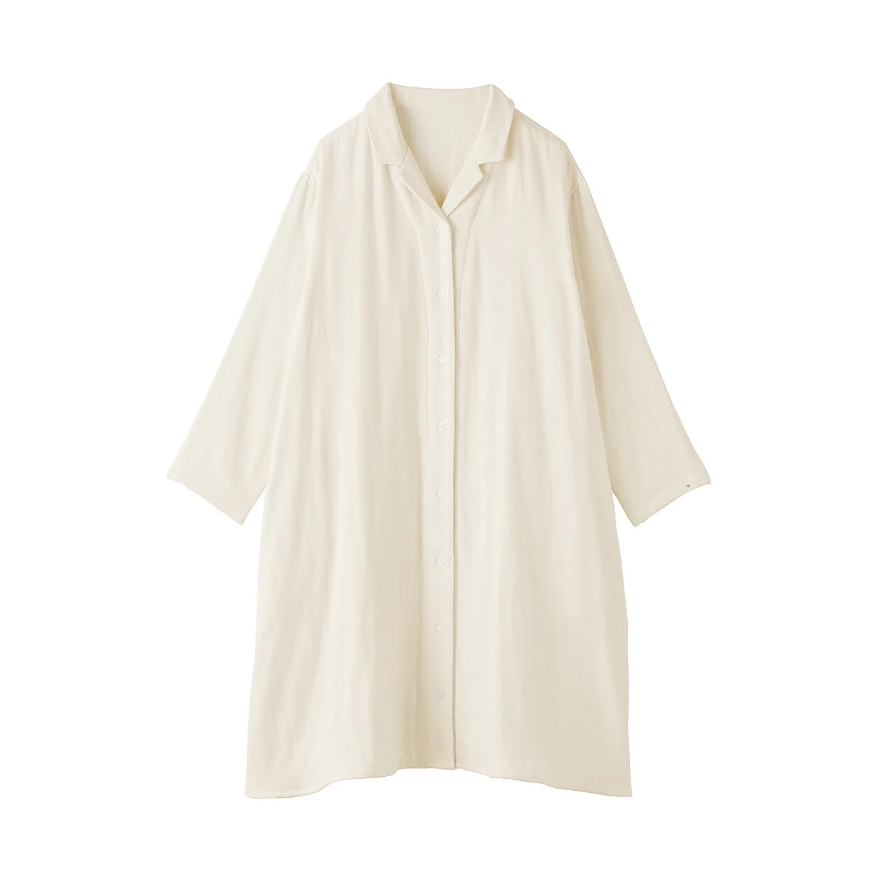 Quadruple Gauze Long-Sleeve Dress - Image 11