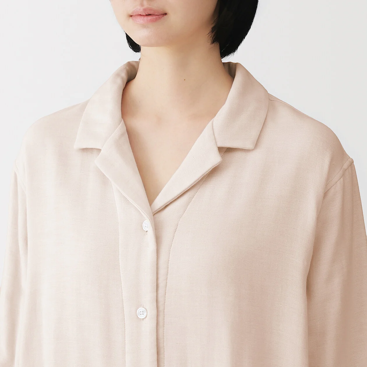 Quadruple Gauze Long-Sleeve Dress - Image 4