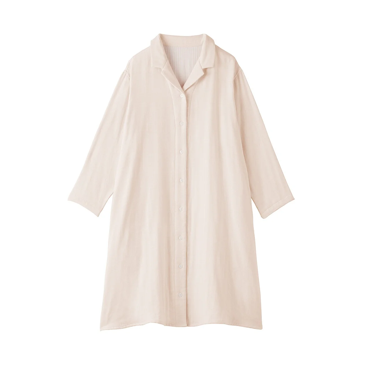 Quadruple Gauze Long-Sleeve Dress - Image 7