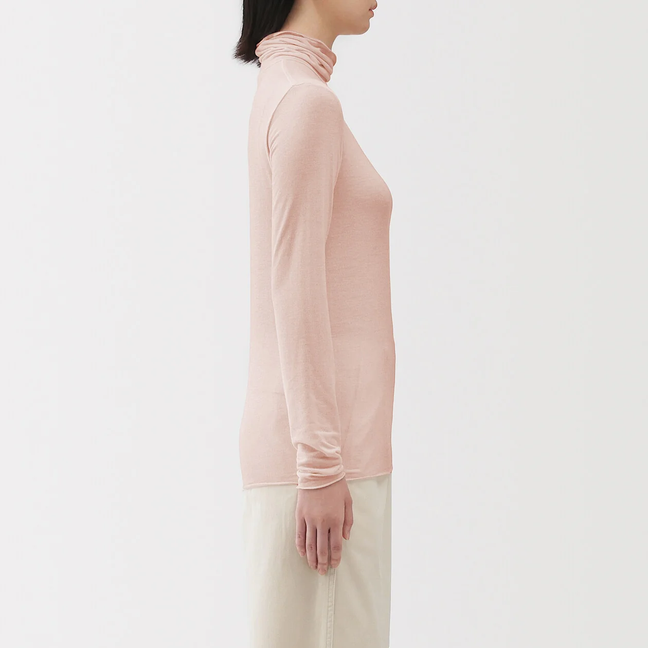 Sheer Turtleneck Long Sleeve T-Shirt - Image 21