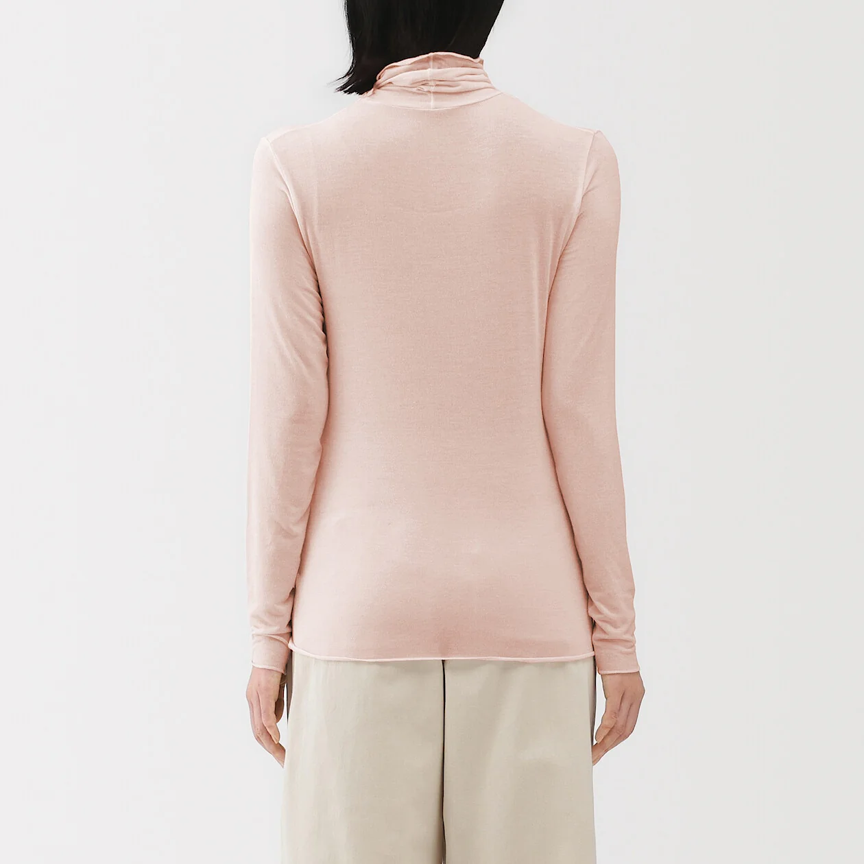 Sheer Turtleneck Long Sleeve T-Shirt - Image 22