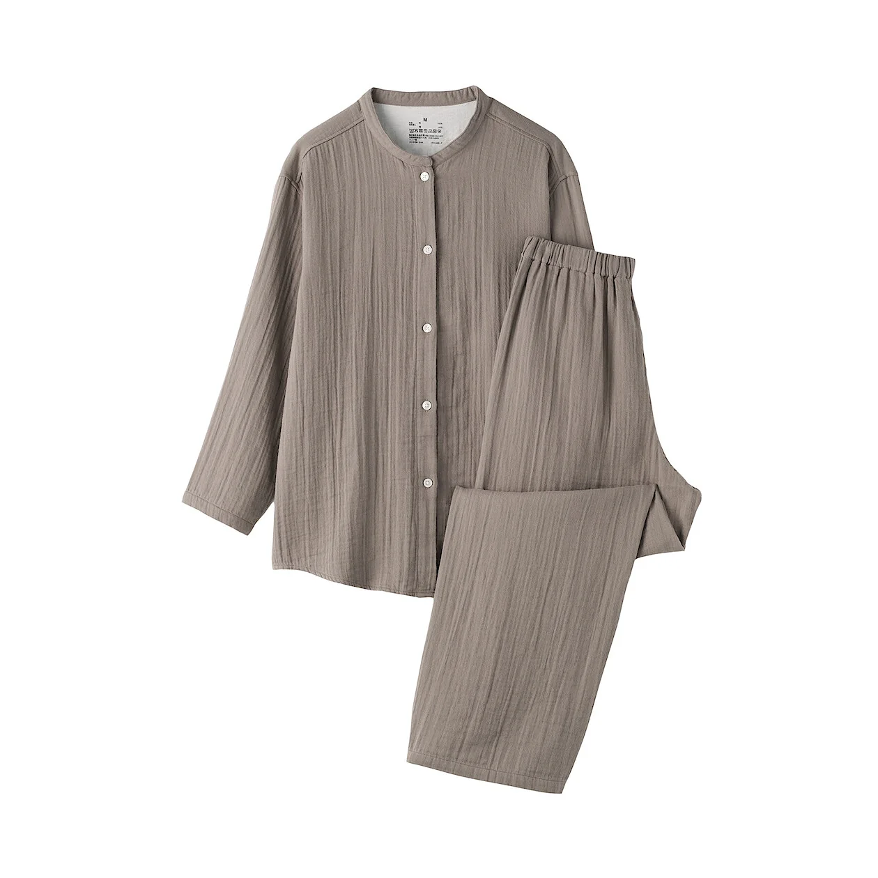 Side Seamless Cheesecloth Gauze Long-Sleeve Pyjamas - Image 13