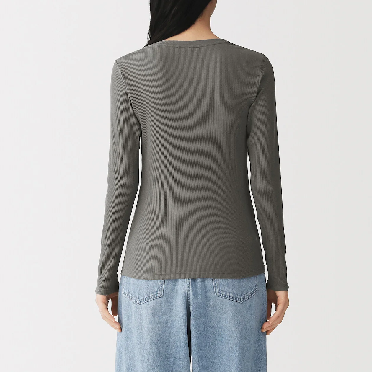 Smooth Ribbed Long Sleeve T-Shirt - Image 16