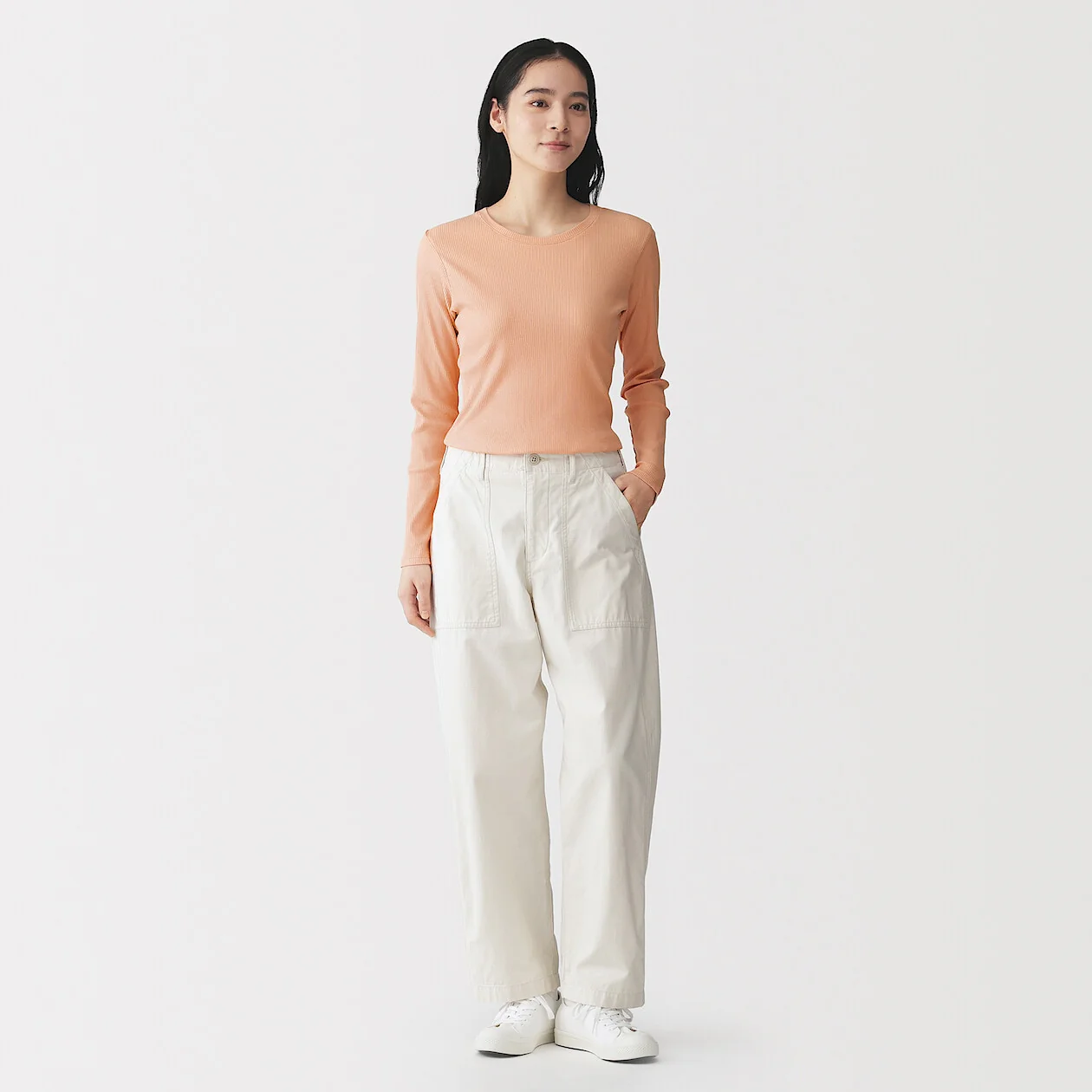 Smooth Ribbed Long Sleeve T-Shirt - Image 28