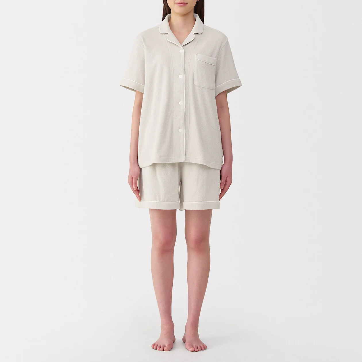 Terry Towelling Short Sleeve Pyjamas - Image 2