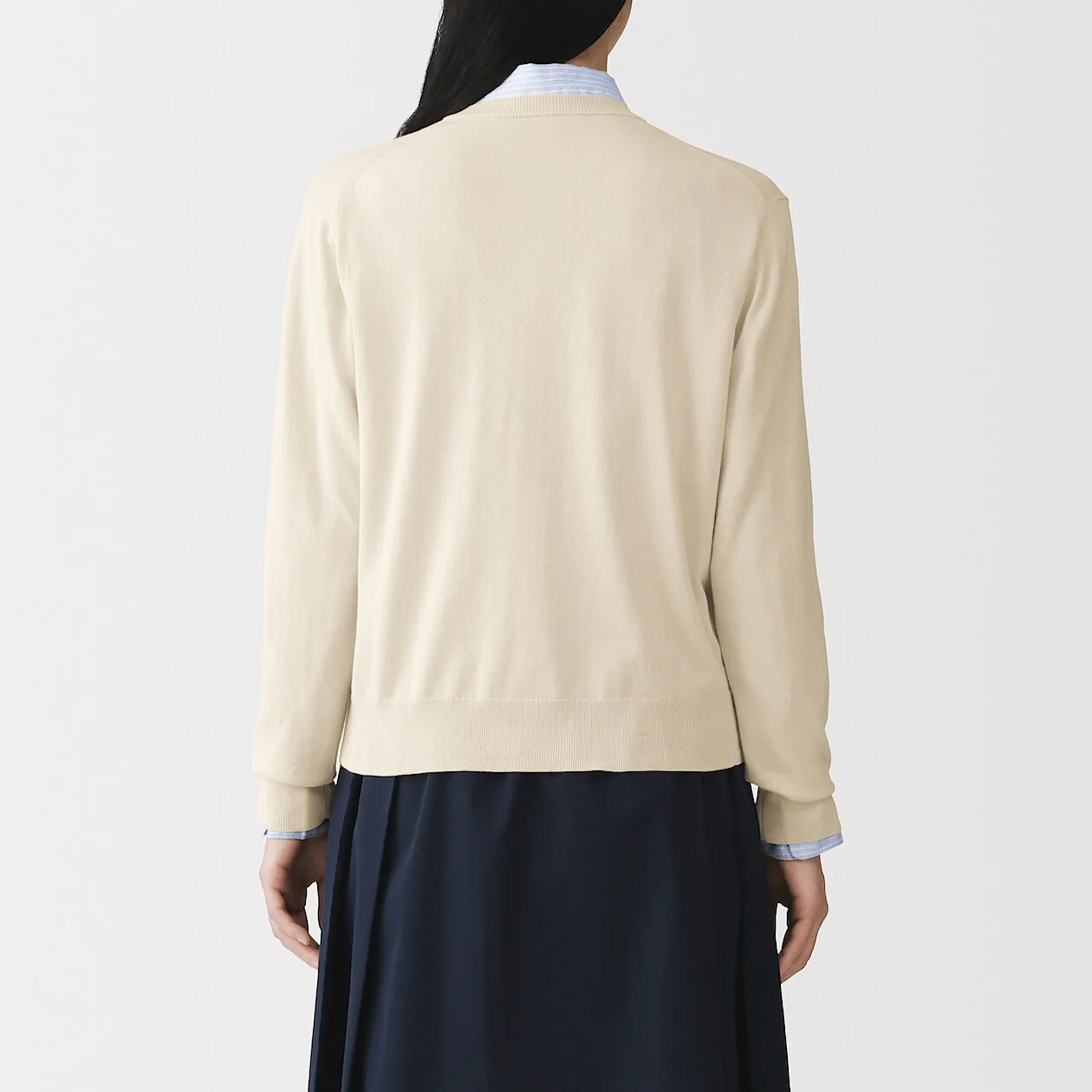 UV Protection High Twisted Cotton Crew Neck Cardigan - Image 17