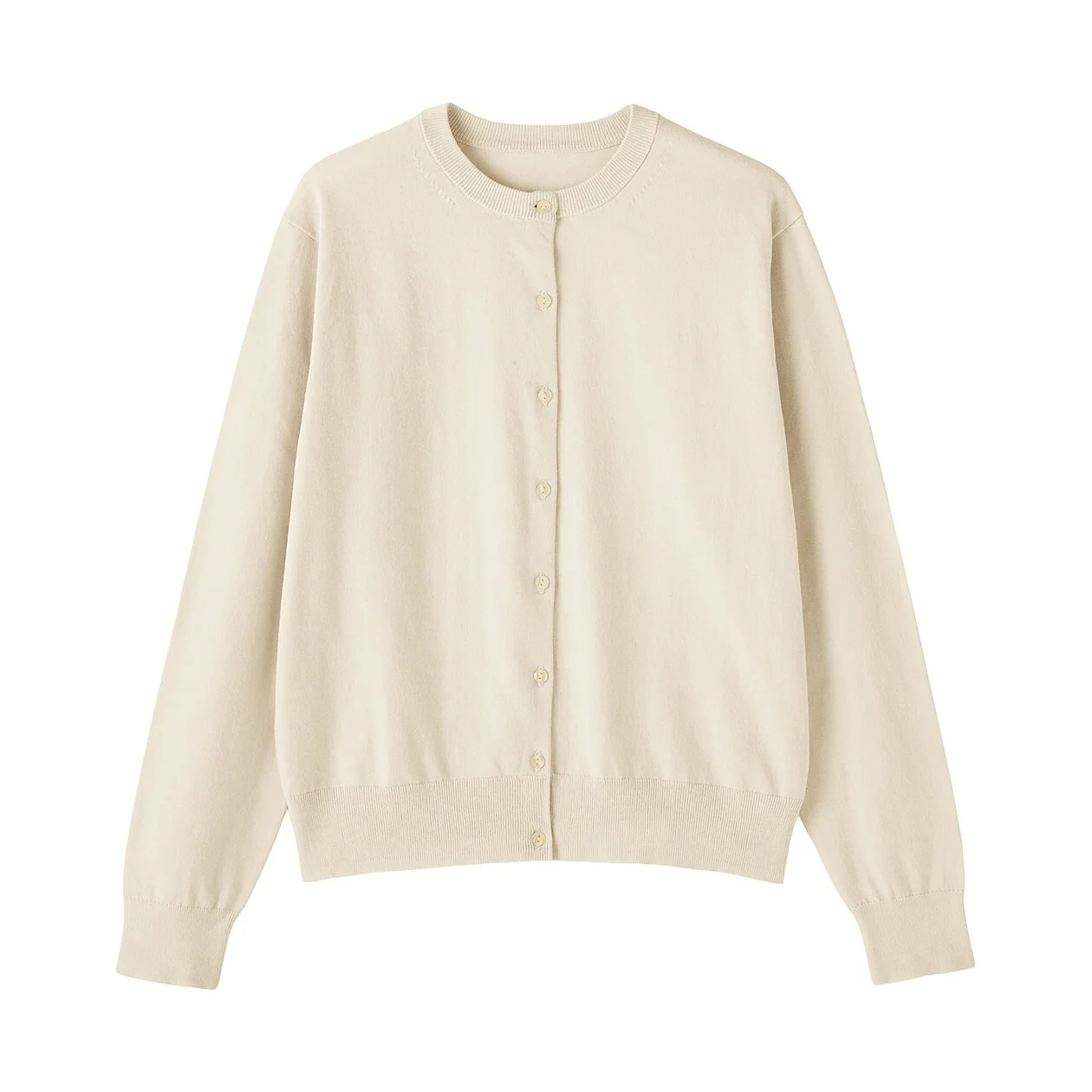 UV Protection High Twisted Cotton Crew Neck Cardigan - Image 19