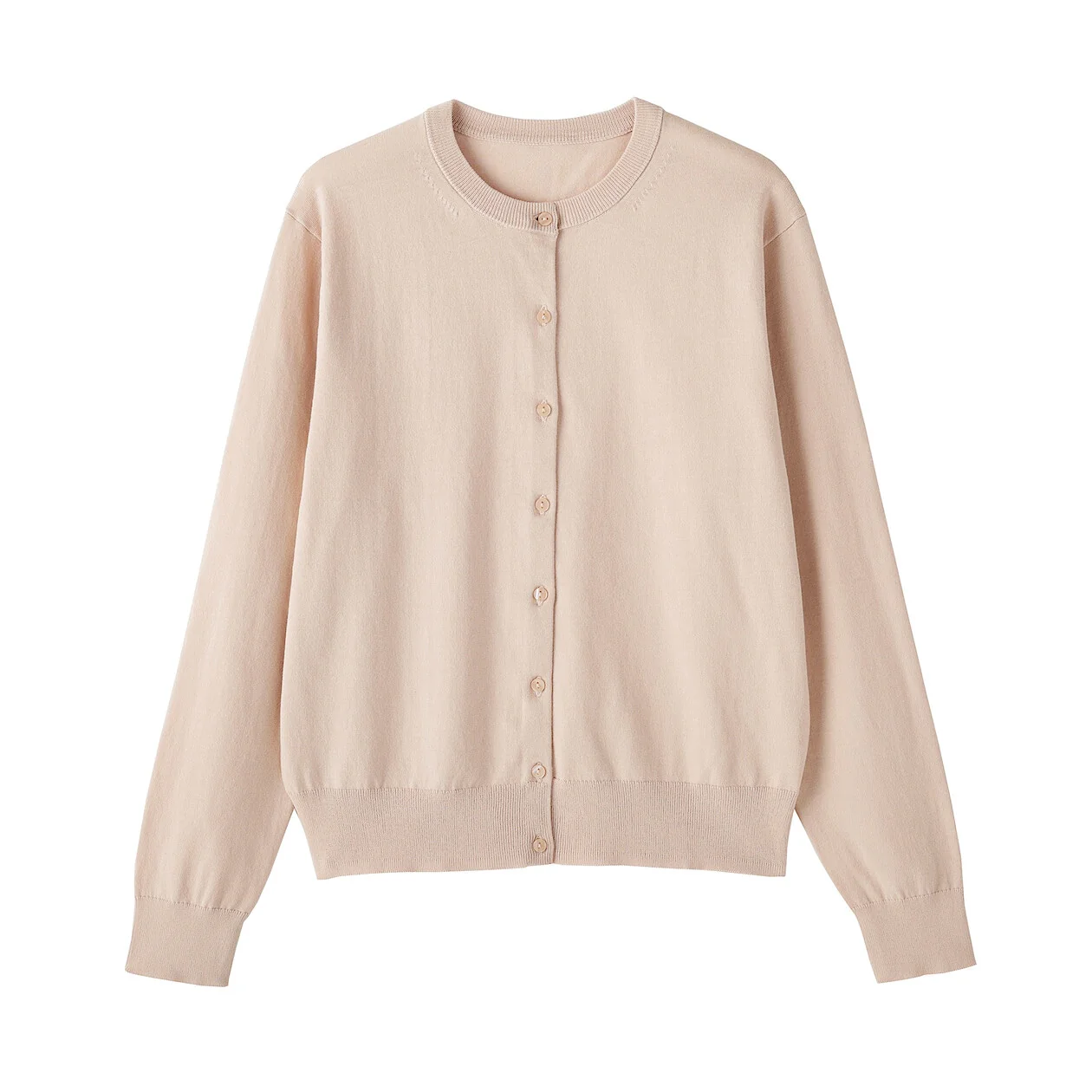 UV Protection High Twisted Cotton Crew Neck Cardigan - Image 23