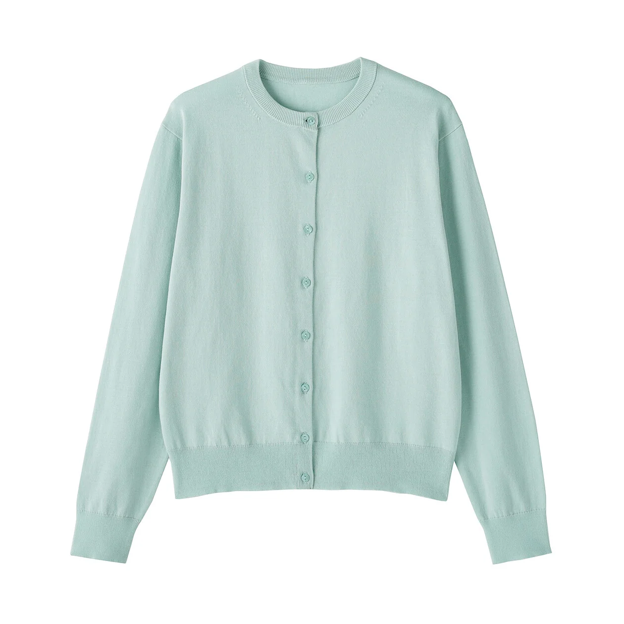 UV Protection High Twisted Cotton Crew Neck Cardigan - Image 32