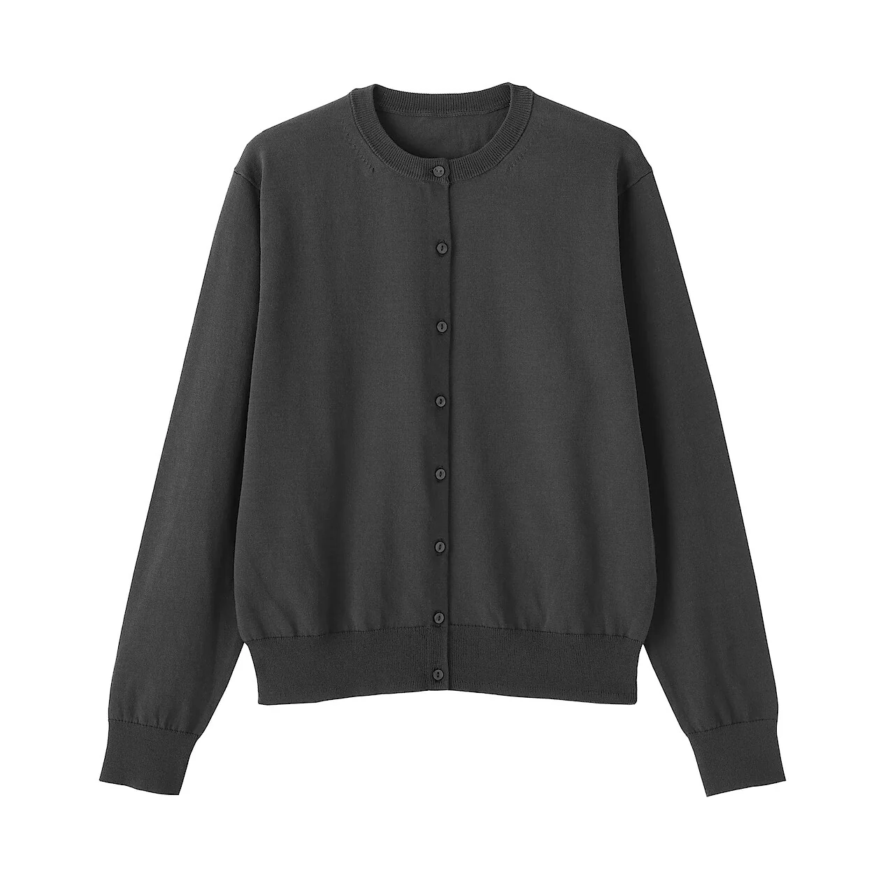 UV Protection High Twisted Cotton Crew Neck Cardigan - Image 8
