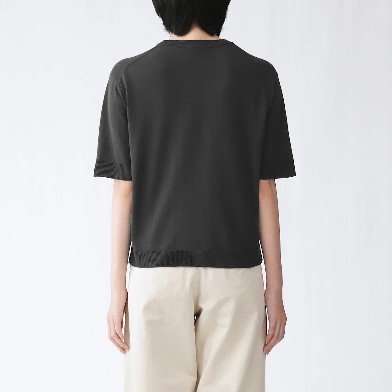 UV Protection High Twisted Cotton Half Sleeve Sweater - Image 4