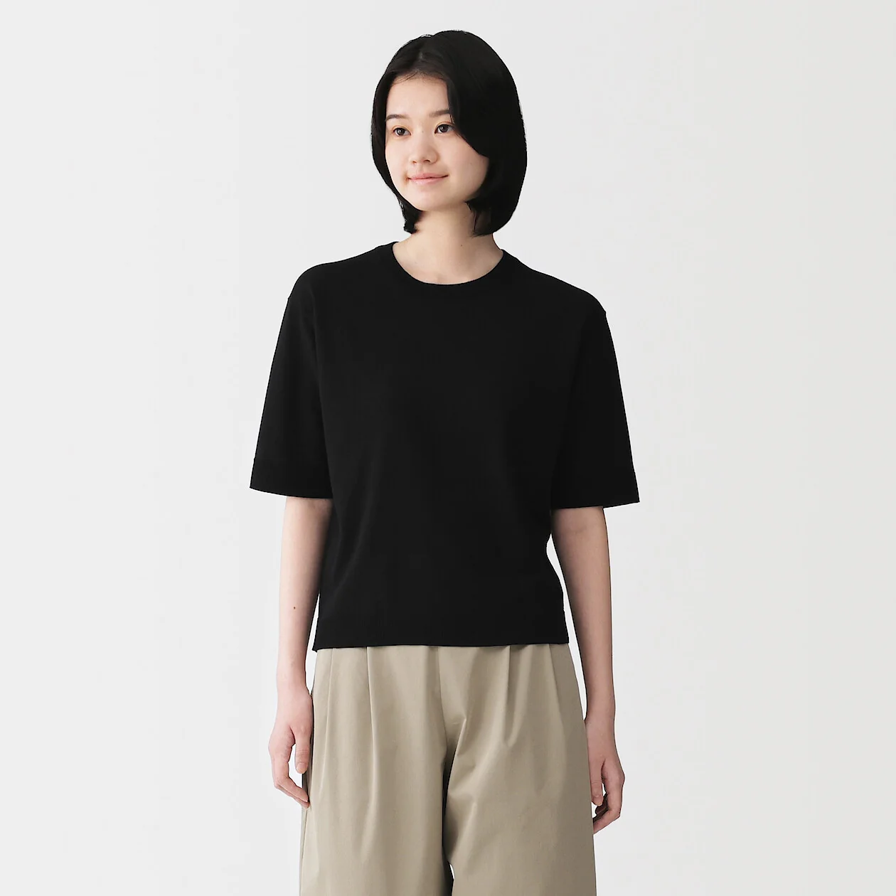 UV Protection High Twisted Cotton Half Sleeve Sweater - Image 8