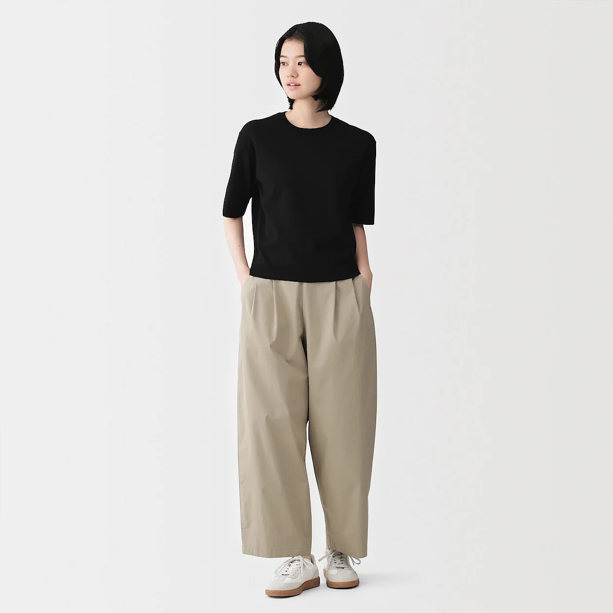 UV Protection High Twisted Cotton Half Sleeve Sweater - Image 9