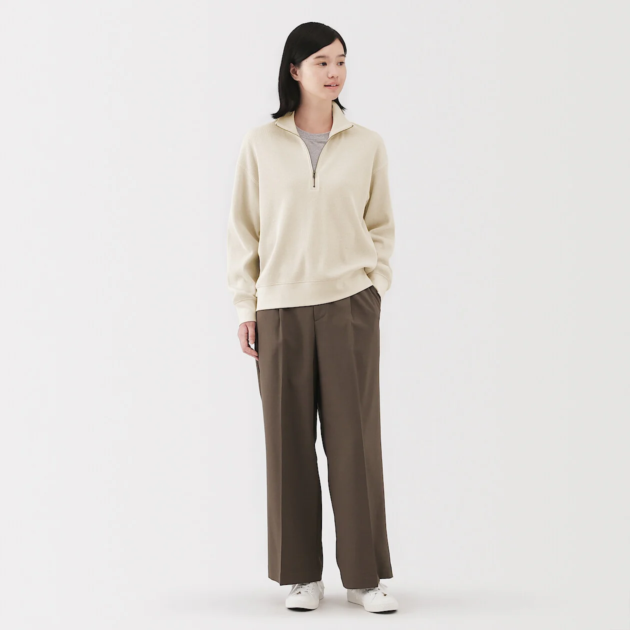 Waffle Knit Half-Zip Pullover - Image 2