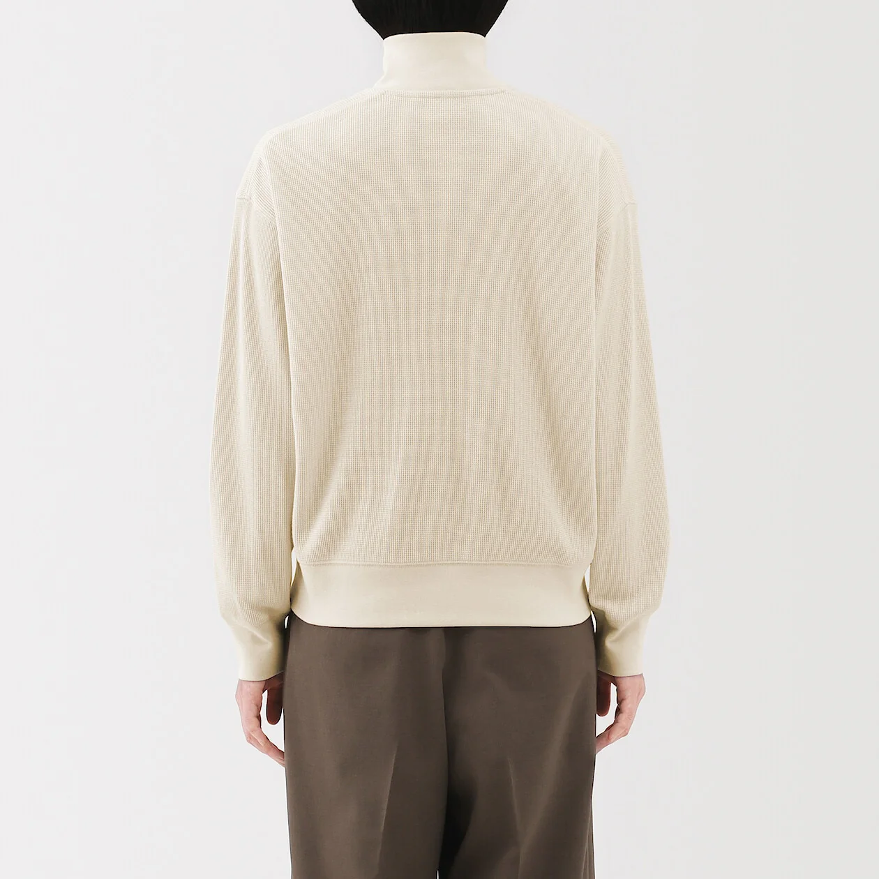 Waffle Knit Half-Zip Pullover - Image 4