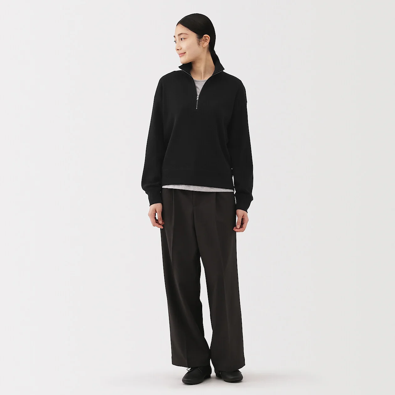 Waffle Knit Half-Zip Pullover - Image 9