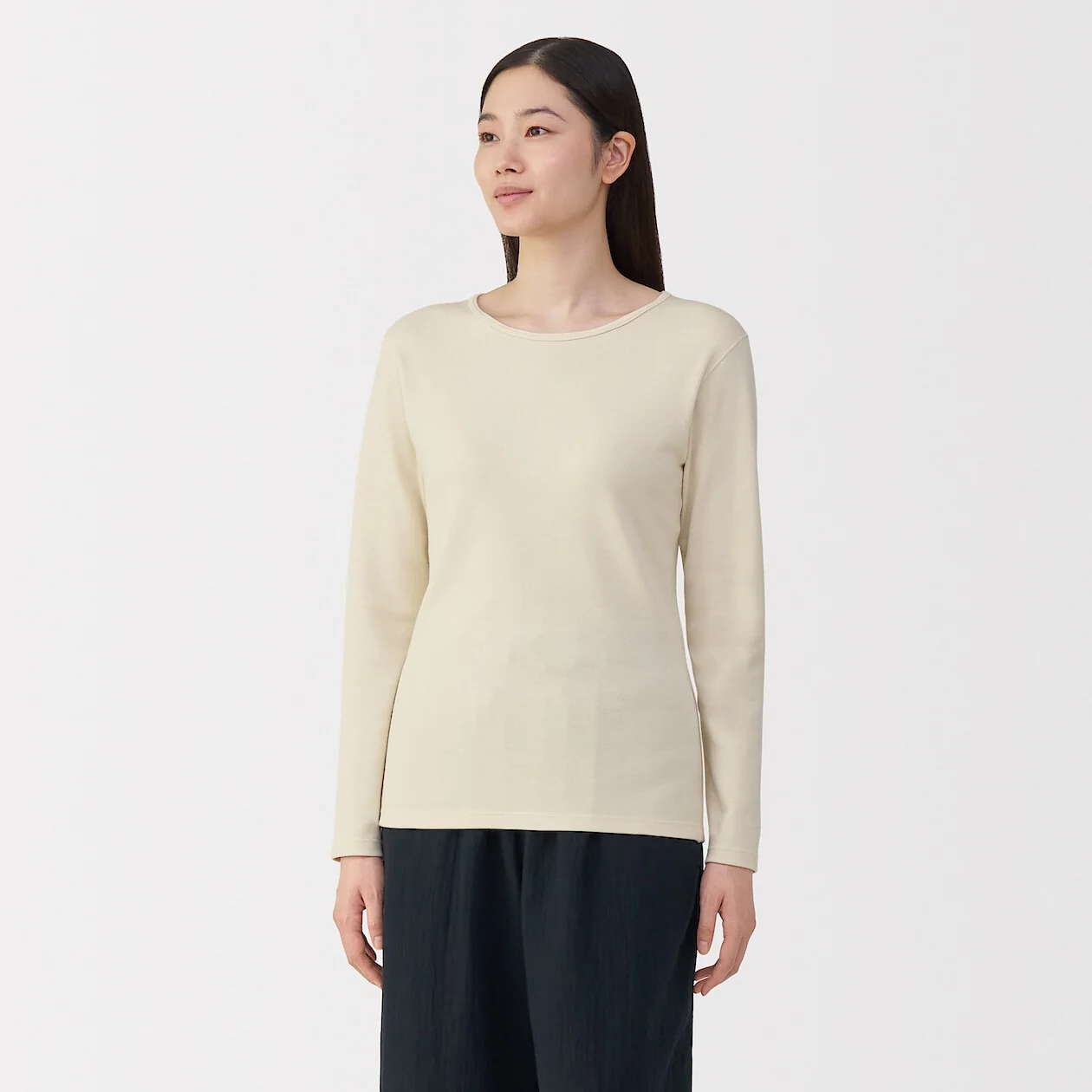 Warm Cotton and Wool Long-Sleeve T-Shirt