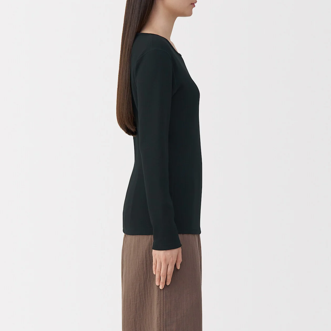Warm Cotton and Wool Long-Sleeve T-Shirt - Image 11
