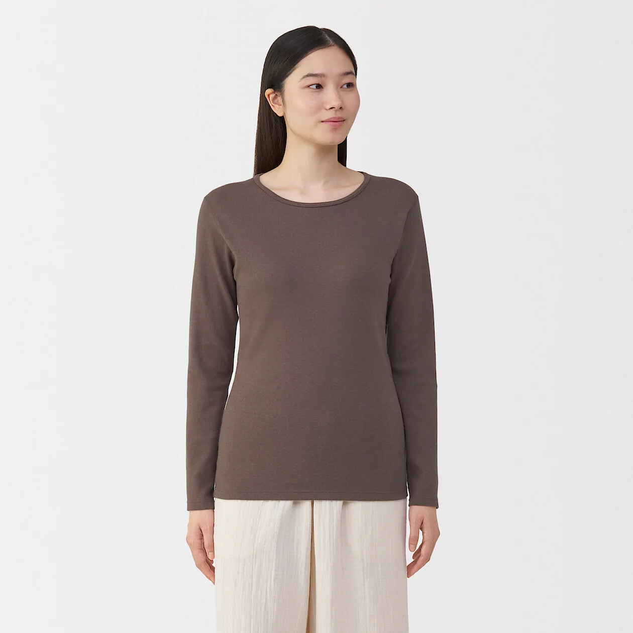 Warm Cotton and Wool Long-Sleeve T-Shirt - Image 25