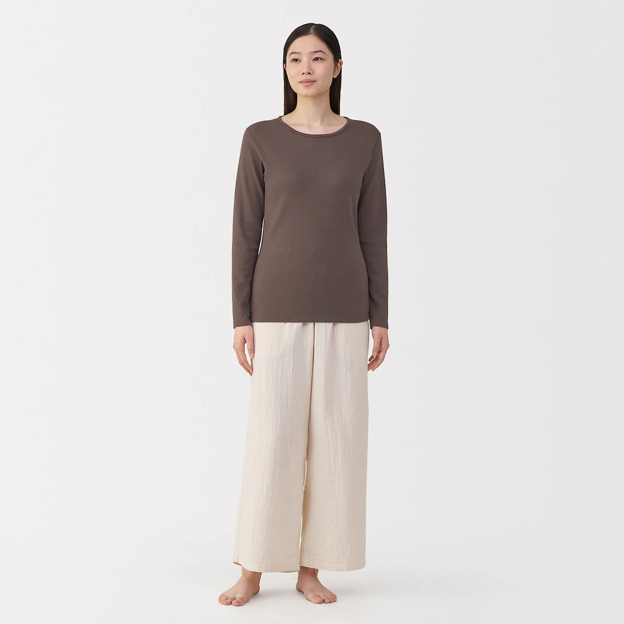 Warm Cotton and Wool Long-Sleeve T-Shirt - Image 26