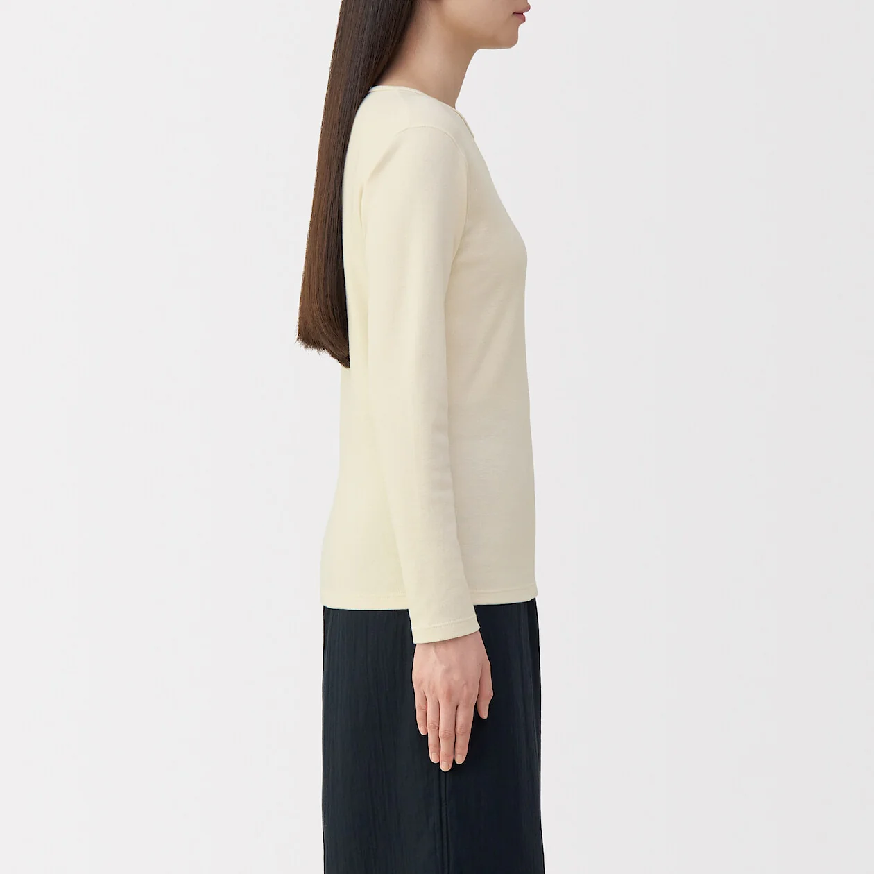 Warm Cotton and Wool Long-Sleeve T-Shirt - Image 3