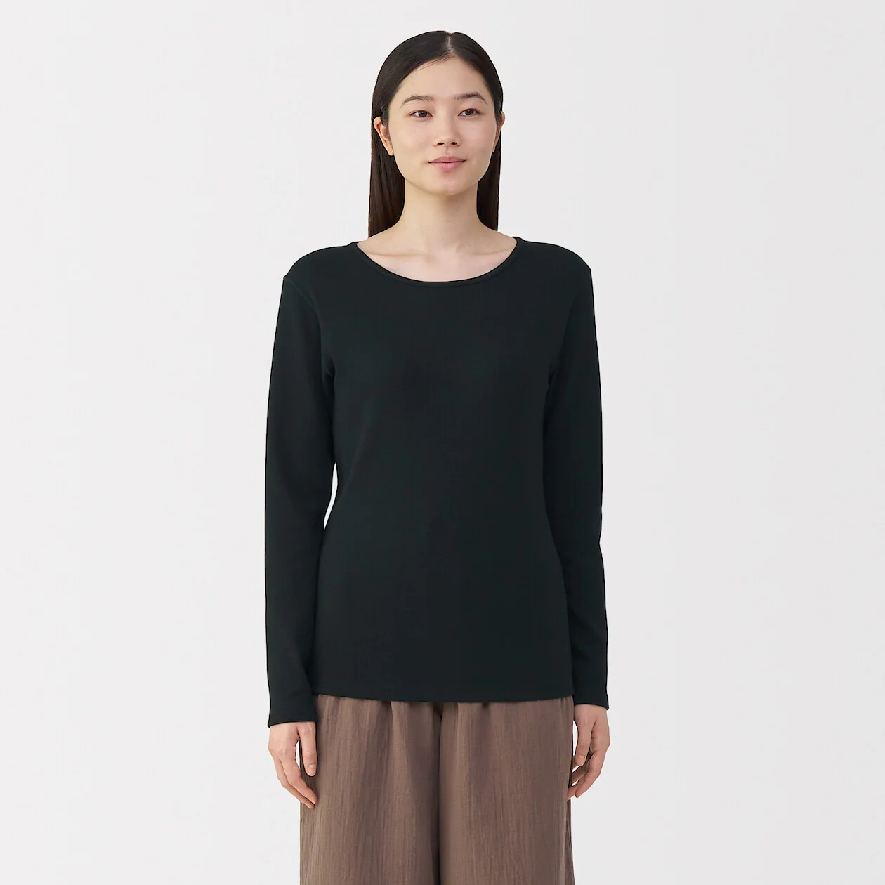 Warm Cotton and Wool Long-Sleeve T-Shirt - Image 9