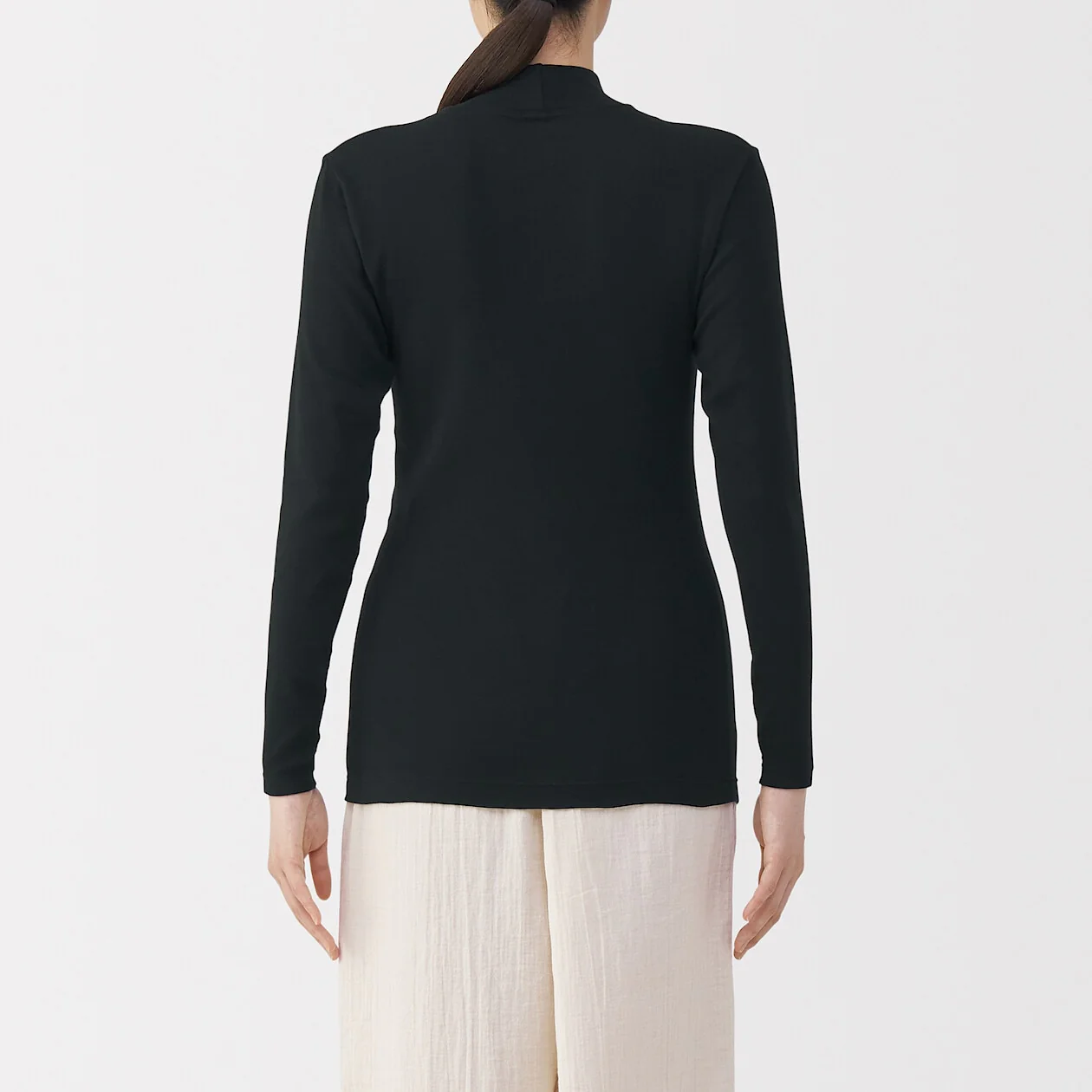 Warm Cotton Mockneck Long Sleeve T-Shirt - Image 11