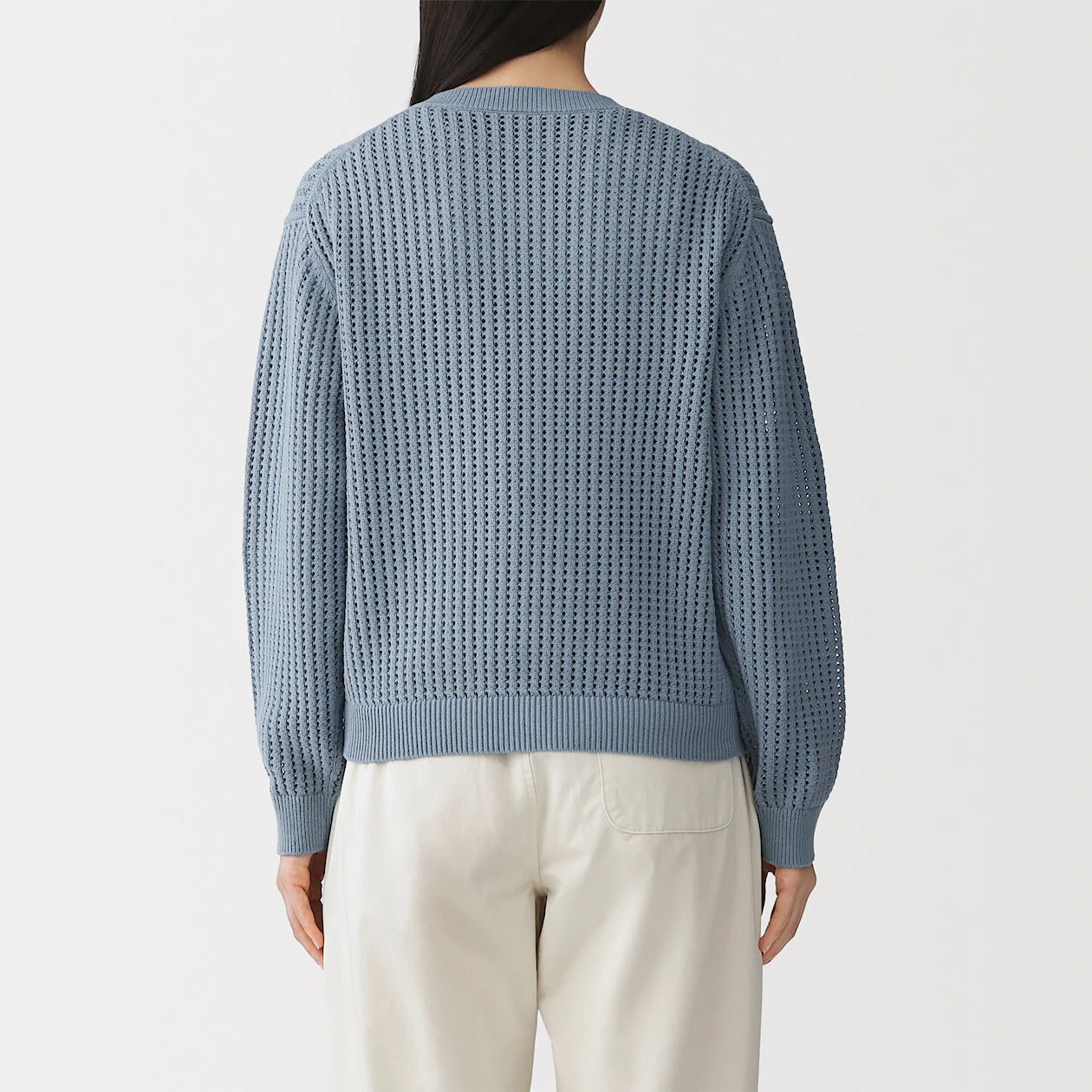 Washable Mesh Crewneck Sweater - Image 4