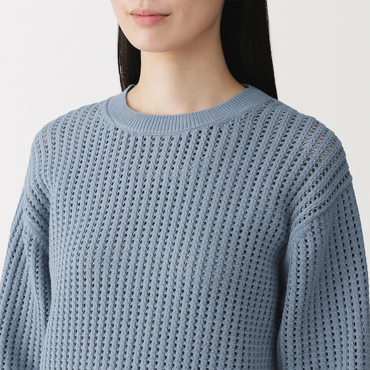 Washable Mesh Crewneck Sweater - Image 5
