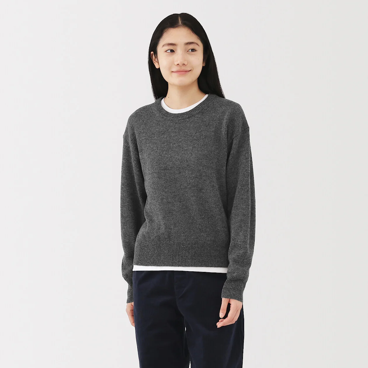 Washable Wool Mid-Gauge Crewneck Sweater - Image 5