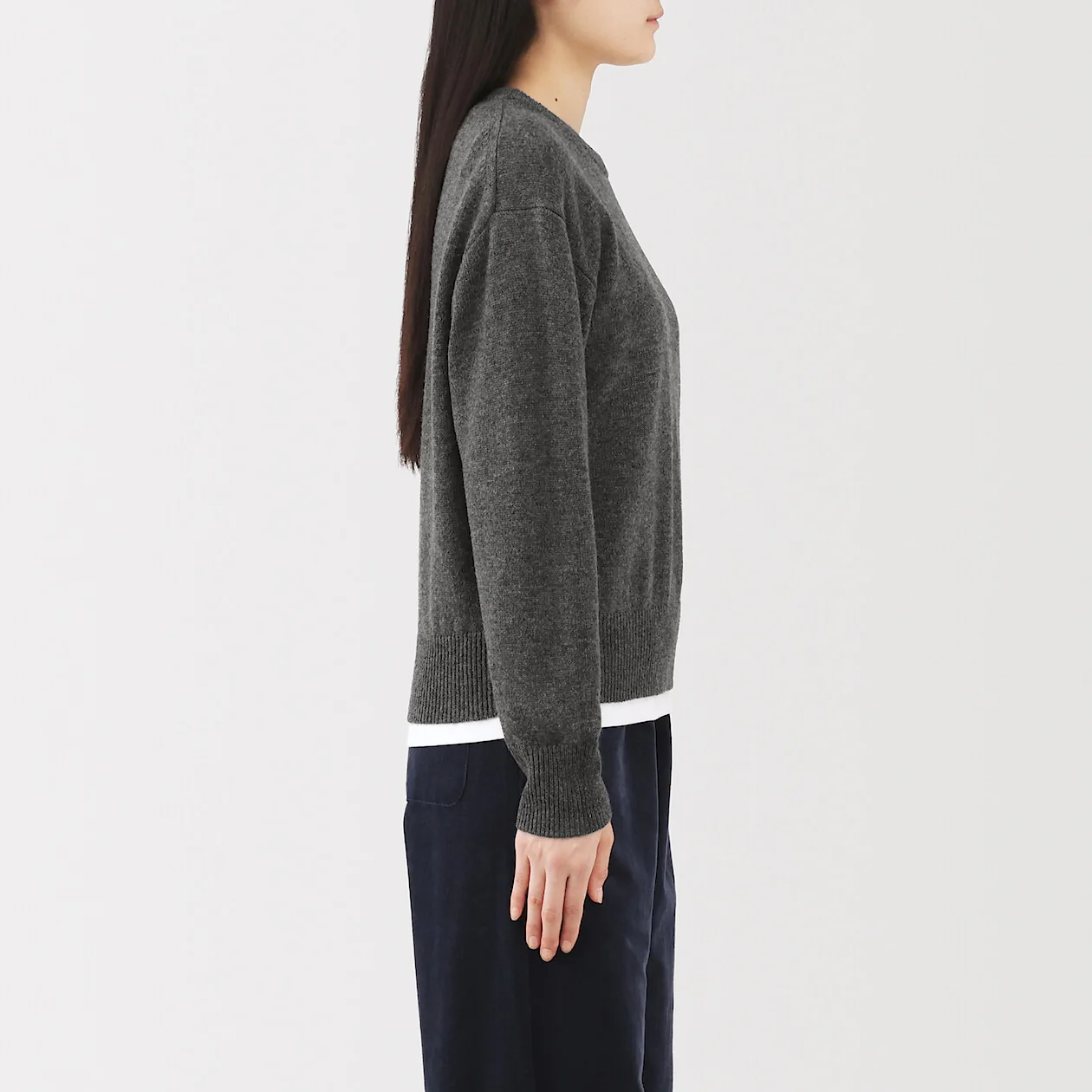 Washable Wool Mid-Gauge Crewneck Sweater - Image 7