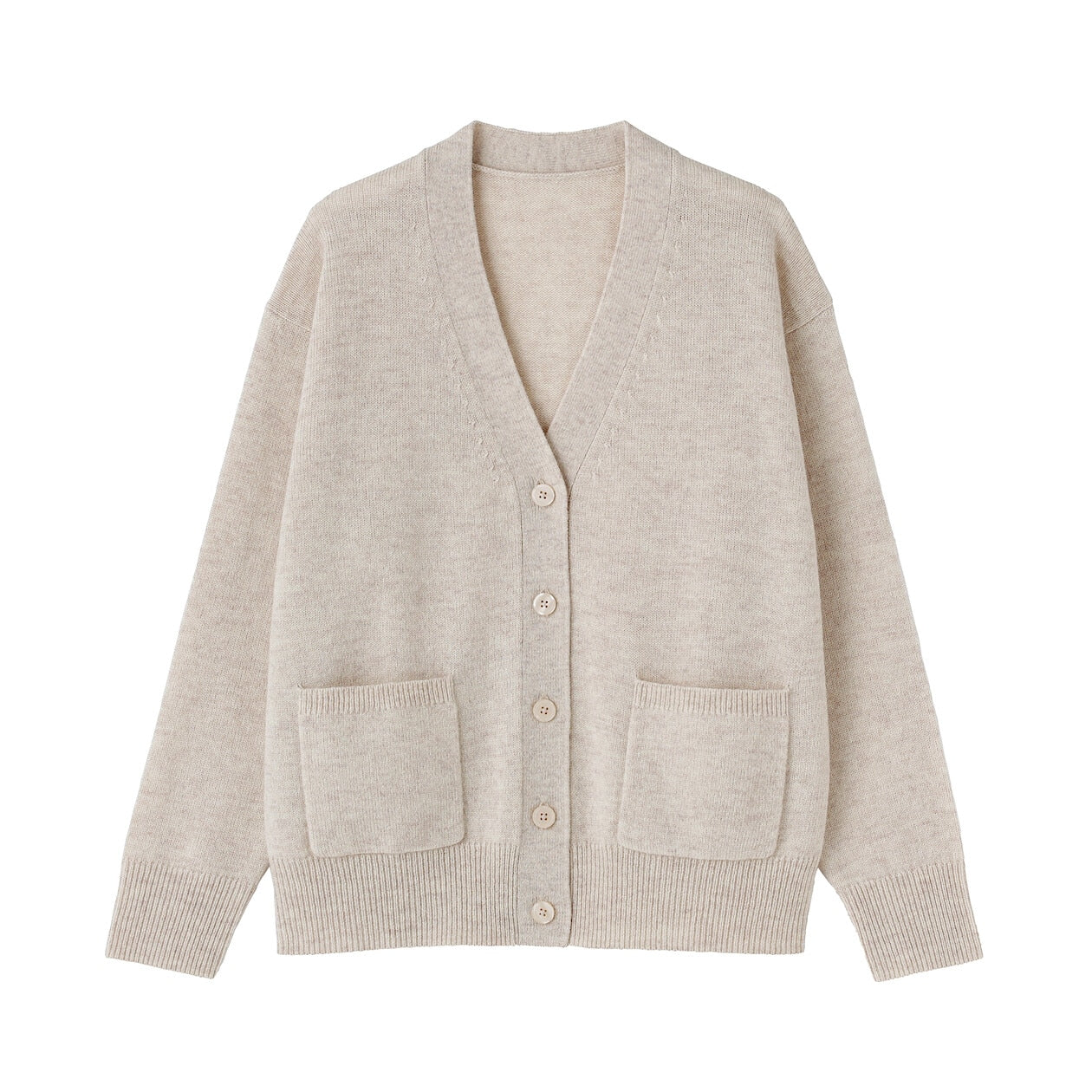 Washable Wool Mid-Gauge V-Neck Cardigan - Image 24