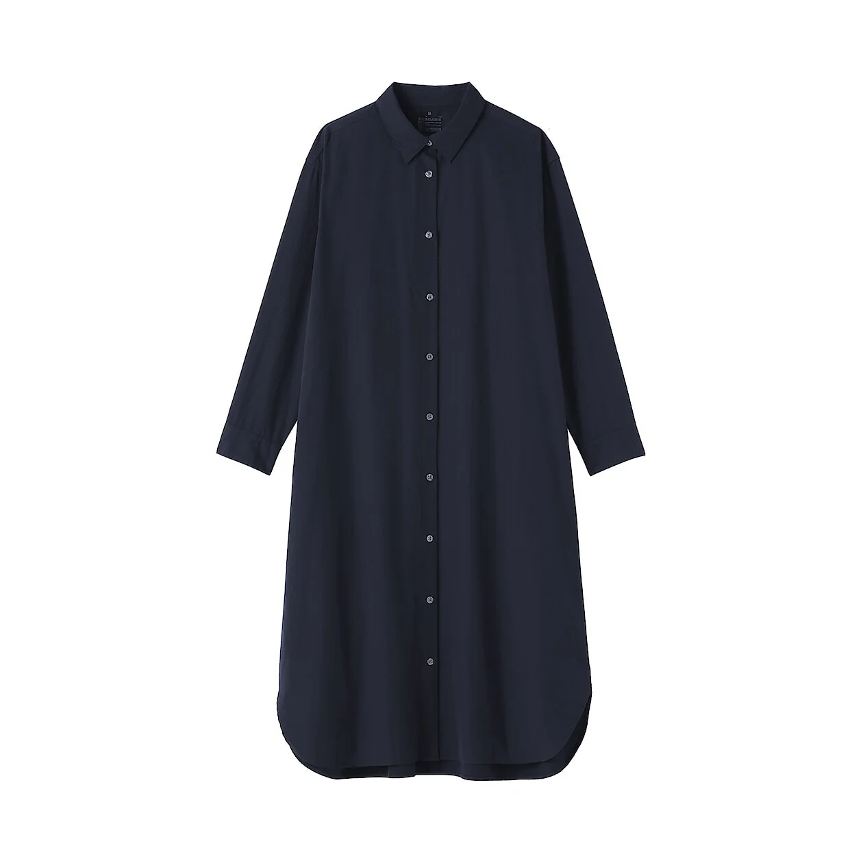 Washed Broadcloth Long-Sleeve Shirt Dress - Image 11